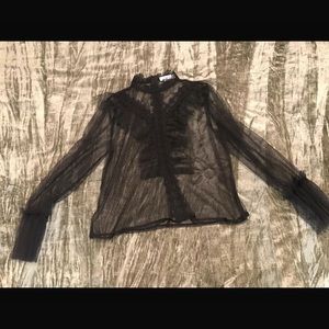 Sheer Victorian-Style Lace Long-Sleeved Blouse | L.I.F.E. Love is for Eternity